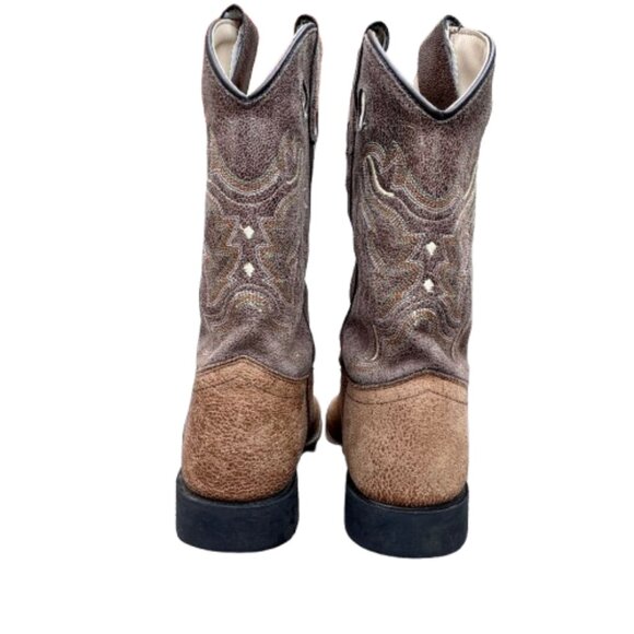 Old West Cowboy Boots Youth Size 3.0-D Style VB9113 Western Rodeo Ranch - Picture 4 of 11